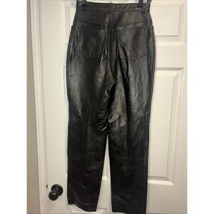 Vintage Siena Studio Genuine Leather Black Pants‎ Size 6 EUC!  Women's Soft Real